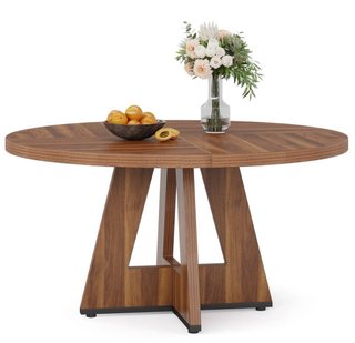 Mesa de comedor redonda de madera