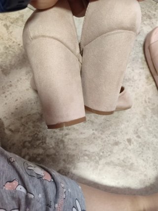Zapatos ALTA MODA nude tacón tira tobillo 38