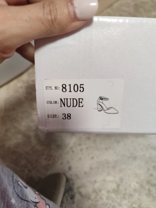 Zapatos ALTA MODA nude tacón tira tobillo 38