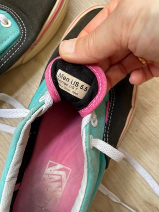 Vans negras y turquesa, 37