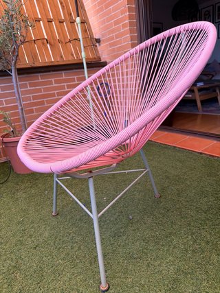 Silla Acapulco Rosa y Gris