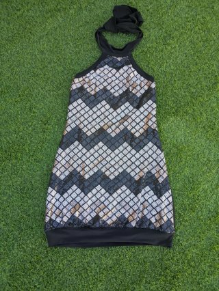 Vestido de fiesta lentejuelas plateadas