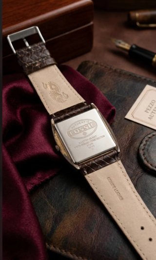 Orologio Fossil Pelle Marrone Argento