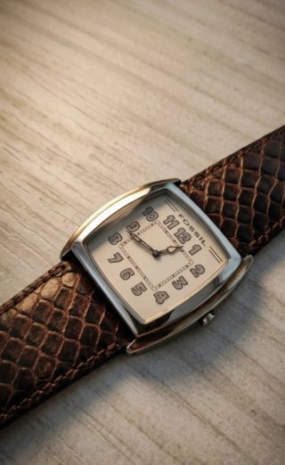Orologio Fossil Pelle Marrone Argento