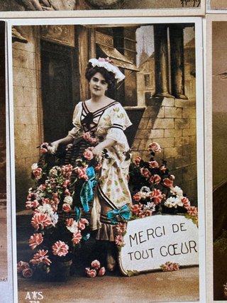 Lote 9 Postales Vintage Francesas Belle Époque