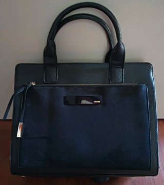 Bolso Negro Elegante Combinado Antelina
