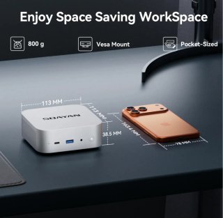 Mini PC SOAYAN Intel i3-1215U Windows 11 Pro