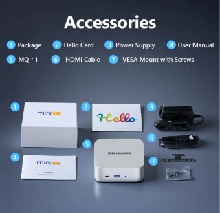 Mini PC SOAYAN Intel i3-1215U Windows 11 Pro
