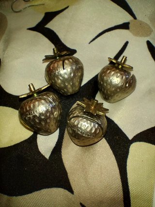 Poggia posate vintage fragole silver