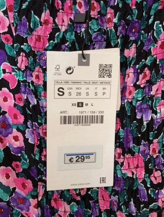 Crop top flores Zara