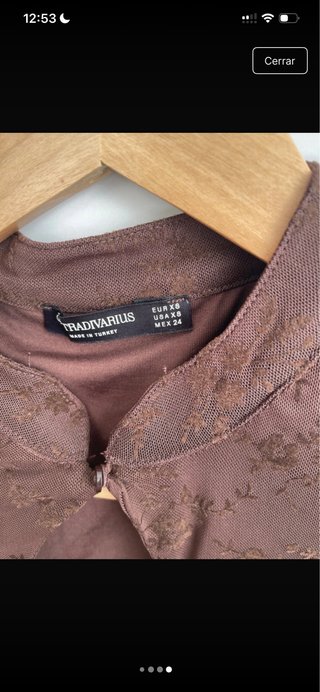 Vestido marrón Stradivarius