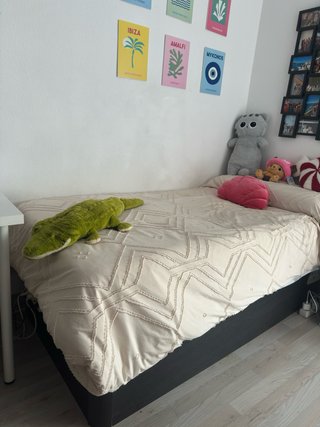 Cama 90 madera oscura