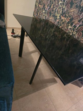 Mesa extensible de madera negra