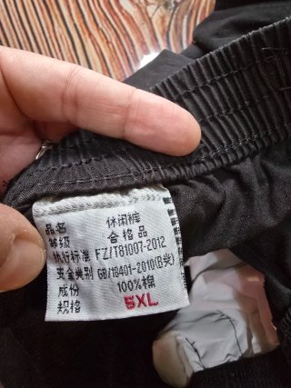 Pantalón Cargo Jogger Talla 5XL Negro