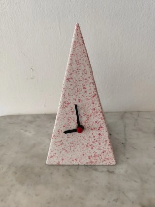 Reloj Pirámide Cerámica Rosa