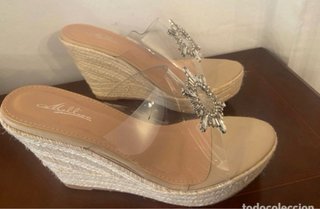 Zapatillas cuña esparto boutique Marbella