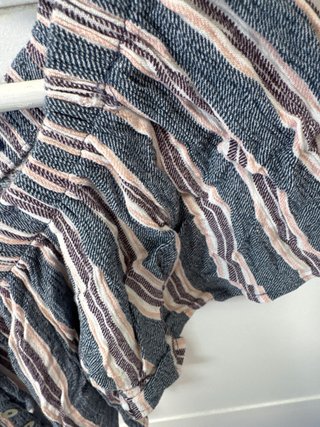 Top corto Pull&Bear rayas azul y rosa T.S