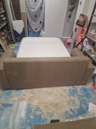 Sofá Cama 2 Plazas Tela Beige