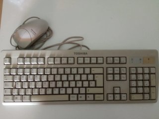 Teclado y ratón Toshiba Beige/Blanco