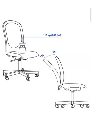 Silla de oficina negra con ruedas