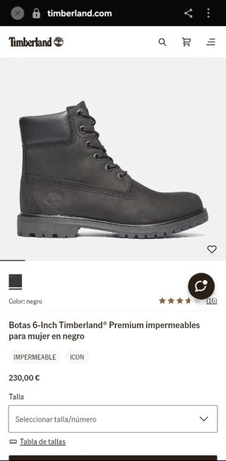 Botas Timberland Negras Talla 41