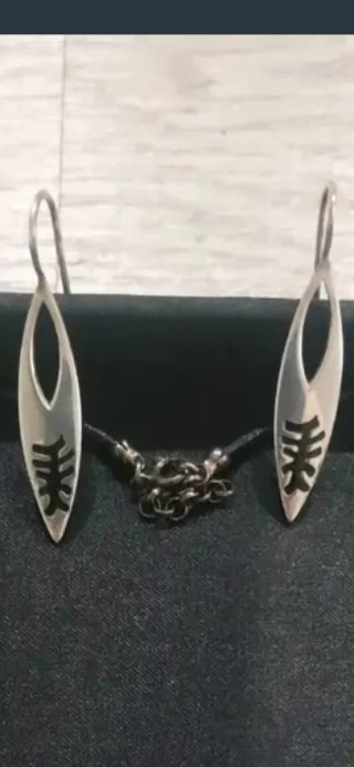 Pendientes largos plata