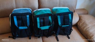Transportín gato azul y verde