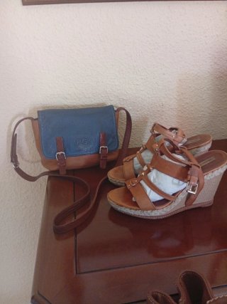 Bolso bandolera Purificación García piel