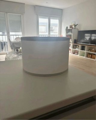 Pantalla Lámpara Papel 30x20 Gris/Blanco
