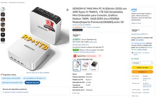 MINI PC GEEKOM A7 MAX 16GB 1TB