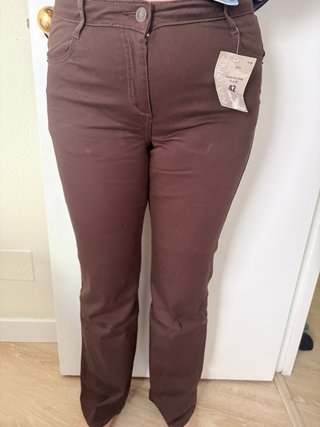 Pantalón Kiabi Mujer Marrón Talla 42 Nuevo