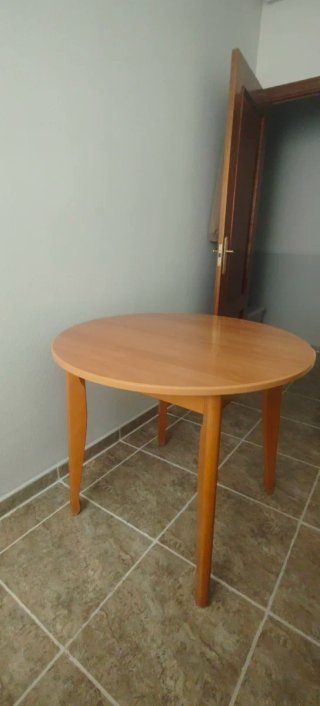 Mesa redonda extensible madera