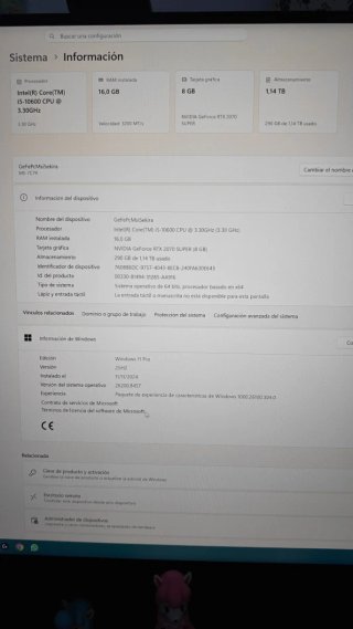 PC Gaming MSI RTX 2070 Super Edición
