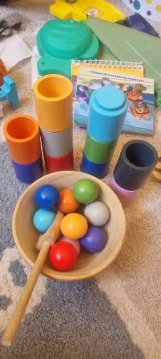 Juego Montessori Colores y Bolas