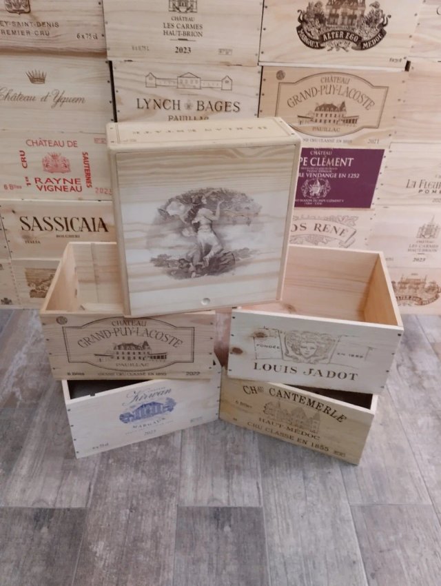 5 Cajas de Madera decoración.