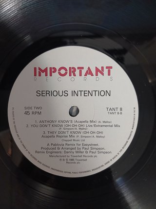 Serious Intention - You Don't Know (Vinilo)