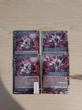 4 Cartas Dragon Ball Cooler FOIL