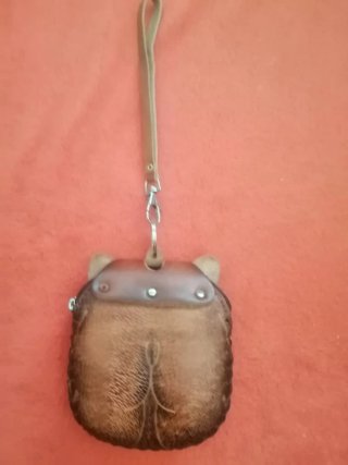 Monedero Cuero Gato Artesanal