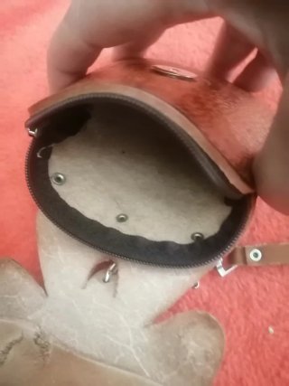 Monedero Cuero Gato Artesanal