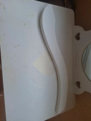 Tocador infantil blanco con espejo