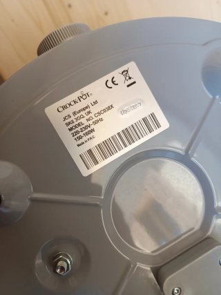 Olla de cocción lenta Crock-Pot blanca