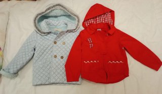 Lote 2 chaquetas infantiles (azul y roja)