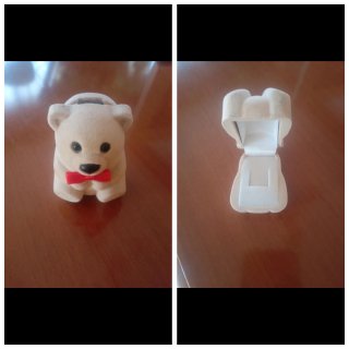 Cajita regalo osito con pajarita