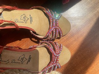 Zapatos de baile Manuel Reina marrón y plateados