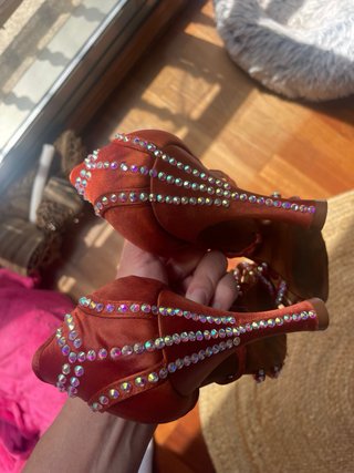 Zapatos de baile Manuel Reina marrón y plateados