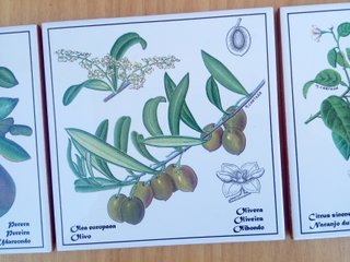 Lote de 3 azulejos decorativos vintage. M. Cartañá