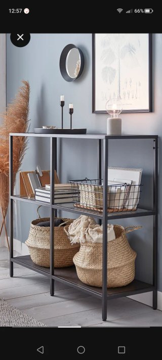 Estantería IKEA VITTSJÖ Negra y Transparente
