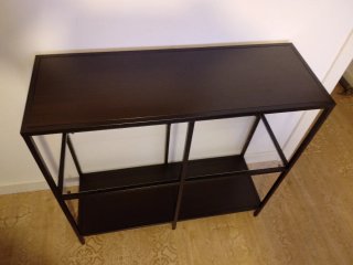 Estantería IKEA VITTSJÖ Negra y Transparente