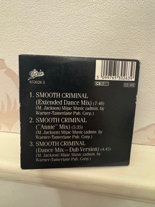 Michael Jackson Smooth Criminal CD 3 Europeo