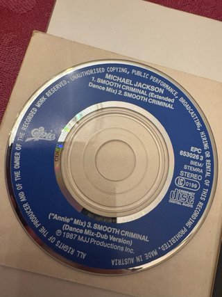 Michael Jackson Smooth Criminal CD 3 Europeo